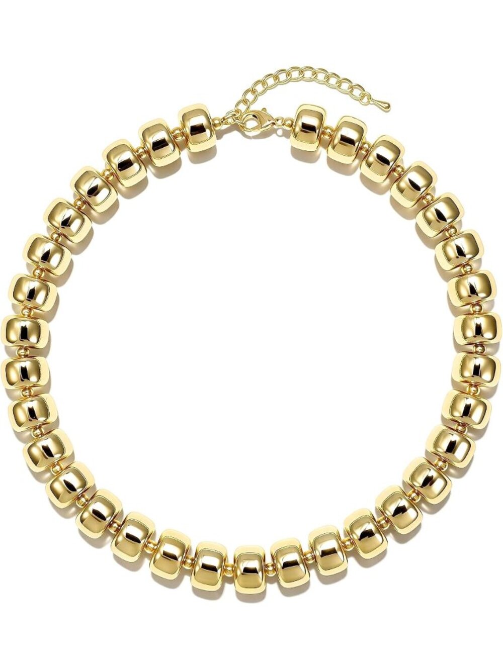 Women's Cute Gold Acrylic Beads Choker Trendy Statement Jewelry Gift